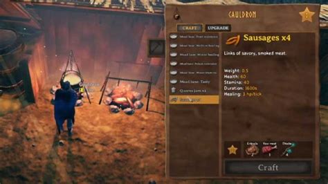 sausage valheim|valheim sausage recipe not unlocking.